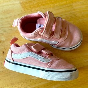 Toddler Girls pink Vans Old Skool